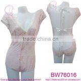 Womens Hot Sex Images Deep V Collar Sleeveless Backless Nightgown thumbnail-1