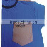 T-Shirt With Leather Pocket thumbnail-2
