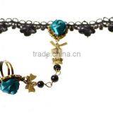 Europe Fashion Lace Jewelry Sets Wholesale Windmill Charm Bracelet Jewelry With Ring Set thumbnail-6