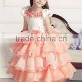 MGOO Custom OEM 2015 Kids Tutu Dress for Evening Banquets Formal Ruffles Multi-Layers Champagne Baby Dress Princess Christmas thumbnail-2