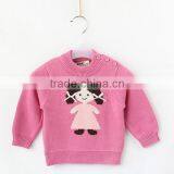 Girls 100% Cotton Jacquard Pullover Sweater Hand Made Bowknot thumbnail-1