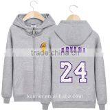 2017 Wholesale Beautiful Design Amazing Quality Eco-friendly Breathable Anti-wrinkle Cute Sports Zipper Hoodie thumbnail-2