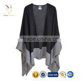Color Block Knitted Wool Ponchos,Women Wraps Ponchos thumbnail-3
