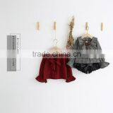 2-7 Years Wholesale 2017 New Fashion Girls Plaid Shirt Full Sleeve Ruffles Autumn Cotton Girls Blouses thumbnail-1