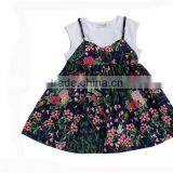 2018 New Summer Design Girls Cotton Printed Dress Short Sleeve Floral Dress thumbnail-1