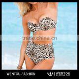 Wholesale High Waist Retro Boho Bikini thumbnail-3