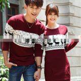 Christmas Party Sweaters And Pullovers Leisure Long Sleeve O-Neck Lovers Couple Christmas Sweaters thumbnail-1