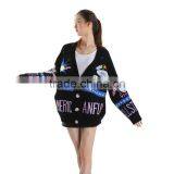 Embroidery Cardigan Kimono 2017 Winter Fashion Girl Loose Cardigan Sweater thumbnail-4