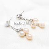 Top Design Beautiful Earring Designs for Women Freshwater Pearl Earring thumbnail-2