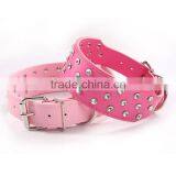 PU Pet Collar Three Rows of Diamond Dog Necklace Exquisite Diamond Dog Belt thumbnail-2