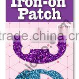 Mini Glitter Iron on PU Patches Patches for Clothing Kids Iron Patches thumbnail-1