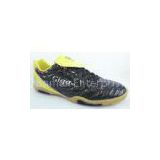 Wholesale PU + Mesh Light Yellow, Blue, Black, Size 31, Size 46 Men Indoor Soccer Shoes