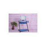 Smart Blue PVC Veneer Office Computer Desks / Table , 15mm PB / MDF For Panel DX-8110 thumbnail-1