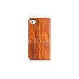Handmade IPhone 4 / 4s Protector Case , Real Wood & Leather Folio Cases Black / White / Red