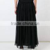 Custom Women 100% Silk Black Pleated Skirts,Fashion Summer Clothes Silk Pleated Skirts For Women thumbnail-5