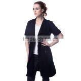 Spring Women's Casual Trench Coat Solid Long Sleeves Turn-down Collar Outerwear Open Stitch Thin Loose Coat thumbnail-1