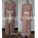 Muslim Woman Dress With Belt High Quality Fashion Muslim Wear