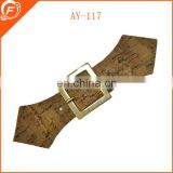 beautiful fancy wooden finishing pu toggle for garment in high quality