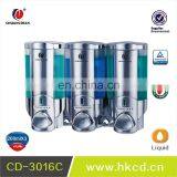 200*3ml Wall Mounted Hotel Three Chamber Shower Soap ContainerCD-3016C thumbnail-1