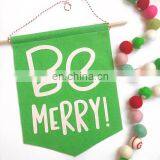 Christmas Fabric Banner Felt Hanging Pennant Flag Wall Art Custom thumbnail-1