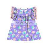 Pom Pom Dress Baby Girl Boutique Style Dress Easter Dress thumbnail-1