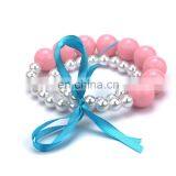 Girl Rainbow Necklace Children Pearl Candy Bubble Beads Jewelry thumbnail-3