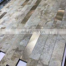 White Marble Pattern Self-adhesive Aluminum Plastic Mosaic In Rhombus Shape Decoration For Wall