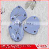 Square Navy-blue Metal Flat Shield Shape Badge thumbnail-3