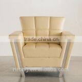 Soft Back With Sqare Stitching Leather Sofa Price Good 3seater Item 8060 thumbnail-5
