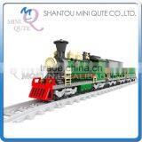 Mini Qute DIY Intellect Train Rail Track Transport Vehicle Action Figure Plastic Building Block Model Educational Toy NO.25904