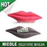 Nicole Lips silicone fondant mold
