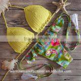 Women Summer Vintage Crochet Beach Bikini Set 2016 Hot Sale Sexy Push Up Padded Swimwear Quality Choice thumbnail-3