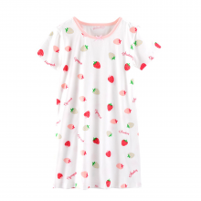 A-class cotton strawberry printed children's pajamas short sleeved home clothing girl's pajamas