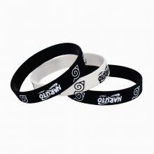 OEM Customized LOGO Fans Black and White Two Colors a Set of Waterproof Smooth Durable Silicone Bracelet thumbnail-3