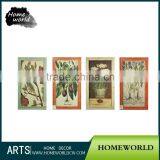 Orange Frame Eggplant Flower Indoor Bedroom Wall Decor Painting thumbnail-2