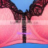 Leopard Jacquard Lace Underwear Set, Plus Size Bra Set thumbnail-4