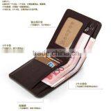 New Mens Boys Plain Canvas Velcro Leather Wallet With id Window thumbnail-3