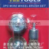 3pcs steel wire brushes set
