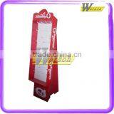Hot Sales Electronic Products Cardboard Hook Floor Display Shelf for Supermarket