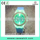 Cheap Crystal Watch Silicone Watches Band Colorful Lights Watch China thumbnail-2