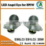 CREE 20W LED Angel Halo Eye E90 E91 2009-2011 LCI Halogen Headlight White