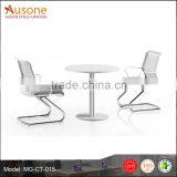 Modern Small White Round Chatting Table Folding Coffee Table Design