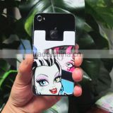 Custom Full color printed Promotional Silicone Cell Smart Phone Card Pocket