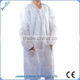 Patient Gown Properties Disposable pp Lab Coat Elastic Cuff for Hospital Worker