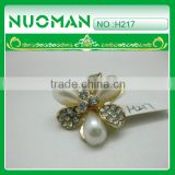 flower pearl crystal button for wedding dress