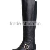 Cheap Wedding Shoes Black Cowhide Women Long Boots 2014 Winter Hot Salw Zip Flat Boots thumbnail-1