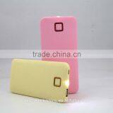 Real 10000mAh Ultra Slim Soft Handle Personalize Logo Printing Led Flash Light Power Bank Charger