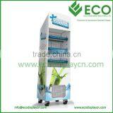 Beverage Cardboard Commercial Refrigerator Display Cooler With Wheels Used For Sale