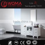 Water Proof Solid Wood Hand Wash Basin White Vanity Bathroom Furniture Wooden cabinet No.3200C