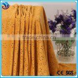 88%polyester 12 Spandex Fabric Laser Cut Fabric Flowers Suede Fabric